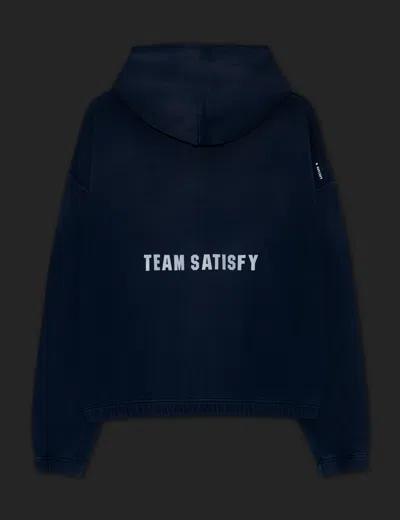 Satisfy Graphic-print Hoodie In Blue