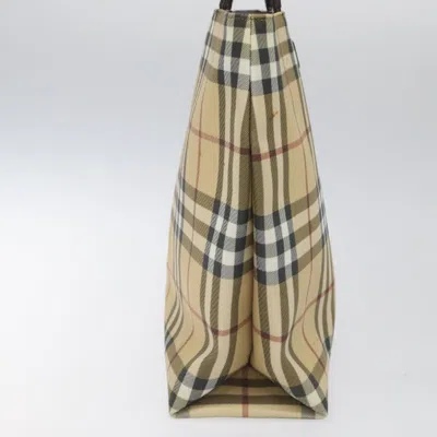 Pre-owned Burberry Nova Check Beige Canvas Tote Bag ()