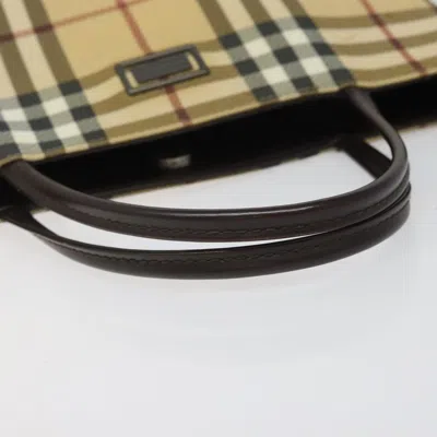 Pre-owned Burberry Nova Check Beige Canvas Tote Bag ()