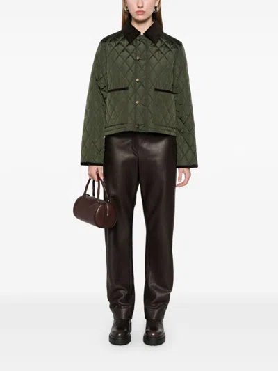 Burberry Women's Polyamide Cotton Jackets In Green