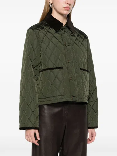 Burberry Women's Polyamide Cotton Jackets In Green