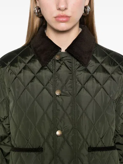 Burberry Women's Polyamide Cotton Jackets In Green