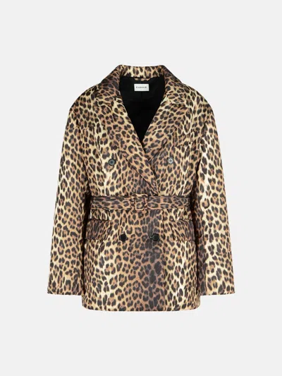 P.a.r.o.s.h 'pupil' Leopard Print Polyester Jacket In Brown