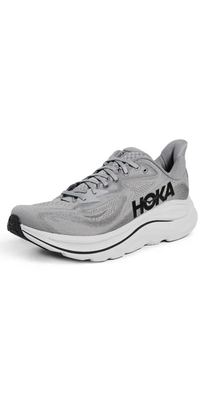 Hoka Outdoor Shoe Men Bondi 8 Sharkskin/harbor Mist In Gray
