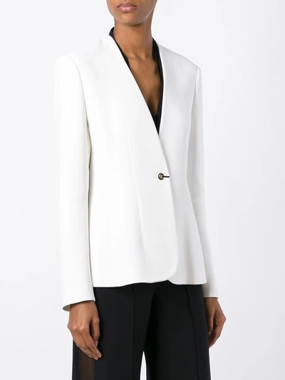 Shop Lanvin Collarless Single Button Blazer