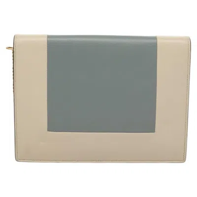 Pre-owned Celine Céline Frame Grey Leather Shoulder Bag ()