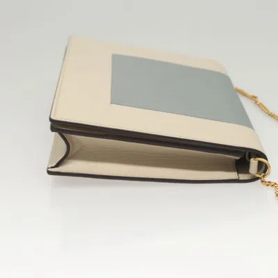 Pre-owned Celine Céline Frame Grey Leather Shoulder Bag ()