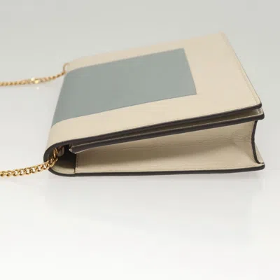 Pre-owned Celine Céline Frame Grey Leather Shoulder Bag ()