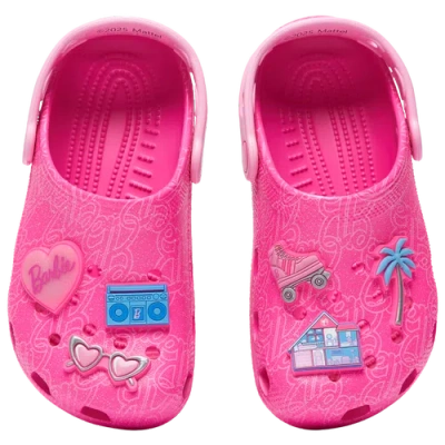 Crocs Big Girls Barbie Classic Clogs From Finish Line In Pink