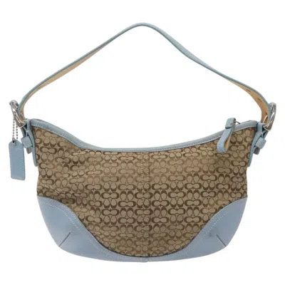 Pre-owned Coach Signature Sufflette Beige Canvas Shoulder Bag ()