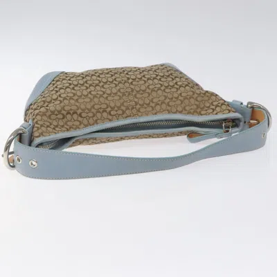 Pre-owned Coach Signature Sufflette Beige Canvas Shoulder Bag ()