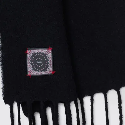 Destin Men's Black Wool And Cahsmere Scarf In Black