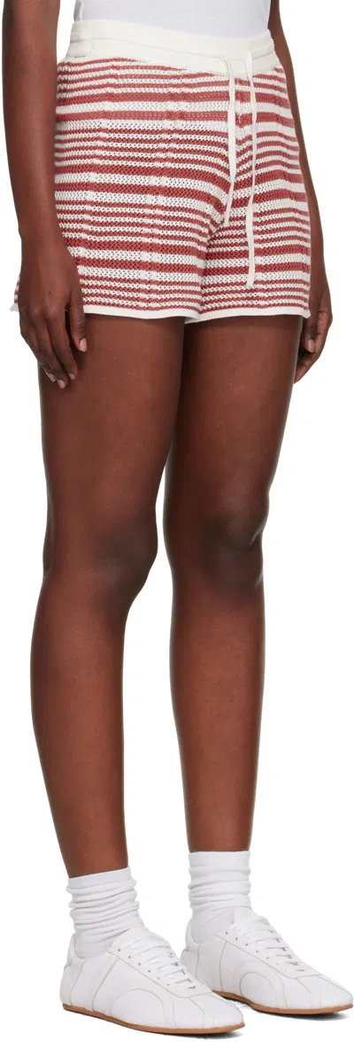 Holzweiler ホワイト Kelp ボーダー ショートパンツ