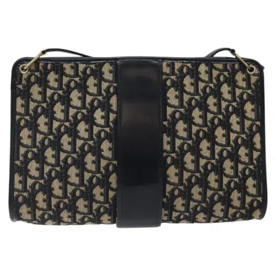 Pre-owned Dior Trotteur Navy Canvas Shoulder Bag ()