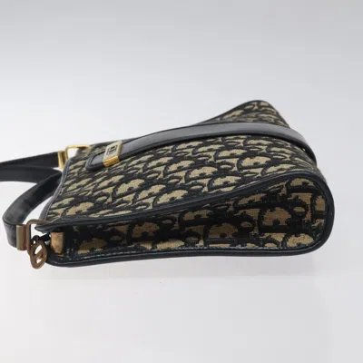 Pre-owned Dior Trotteur Navy Canvas Shoulder Bag ()