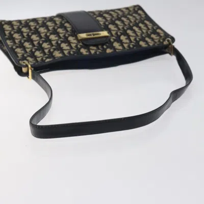 Pre-owned Dior Trotteur Navy Canvas Shoulder Bag ()
