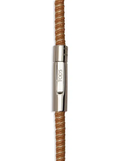 Tod's Leather Bracelet In Brown