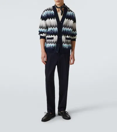 Missoni Cardigan Aus Wolle Und Baumwolle Mit Zickzackmuster In Multi
