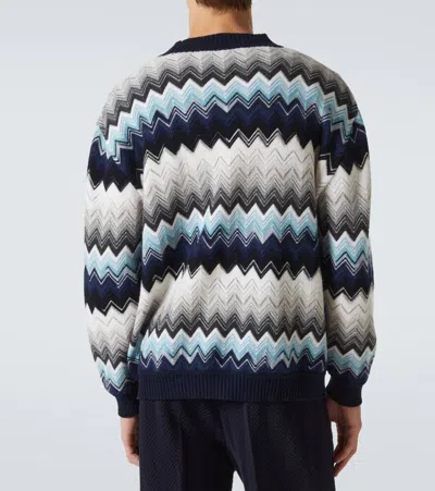 Missoni Cardigan Aus Wolle Und Baumwolle Mit Zickzackmuster In Multi