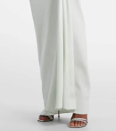 Christopher Esber Fusion Draped Mock-neck Maxi Dress In White