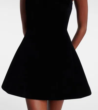 David Koma Crystal-embellished Halterneck Minidress In Black