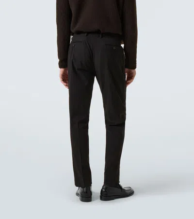 Zegna Premium Cotton Blend Pants In Black