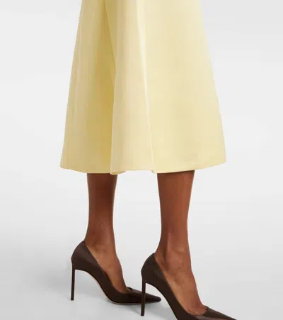Leo Lin Annie Ruffled Off-shoulder Midi Dress In Yellow