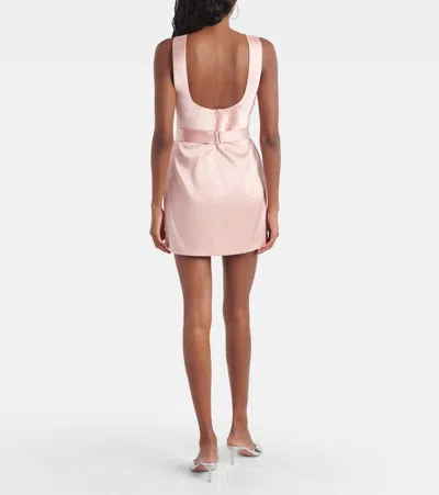 The New Arrivals Ilkyaz Ozel Delphine Bow-detailed Mini Dress In Pink