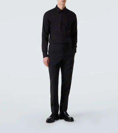 Prada Pointed Collar Long Sleeves Shirt In Animal Print