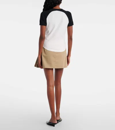 Courrèges Circle Contras T-shirt Woman Black And White In White