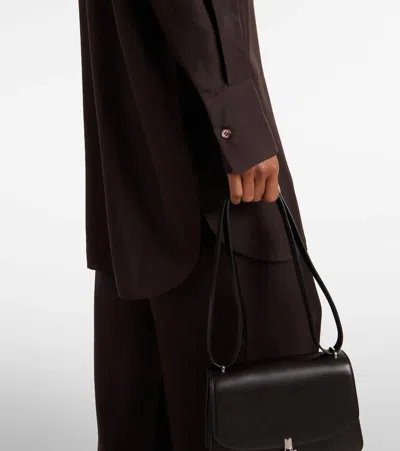 Rohe Róhe Oversized Silk Shirt In Brown