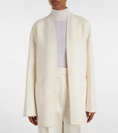 Rohe Double Faced Kimono Style Jacket In White