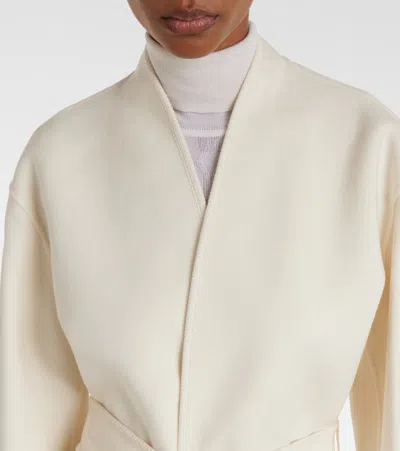 Rohe Double Faced Kimono Style Jacket In White