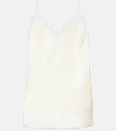 蕾丝边饰缎布吊带背心