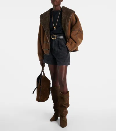Isabel Marant Amiel Shearling Jacket In Brown