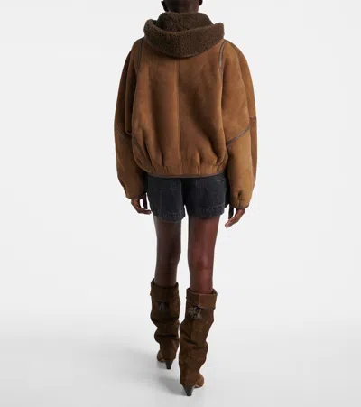 Isabel Marant Amiel Shearling Jacket In Brown