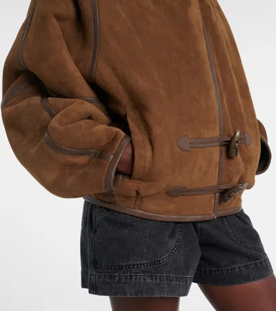 Isabel Marant Amiel Shearling Jacket In Brown