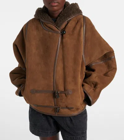 Isabel Marant Amiel Shearling Jacket In Brown