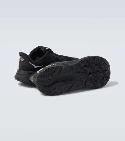 Hoka Clifton 9 Rubber-trimmed Recycled-gore-tex Invisible Fit Sneakers In Black