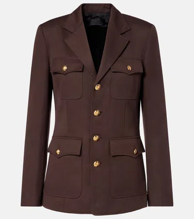Nili Lotan Nelson Virgin Wool Blazer In Brown