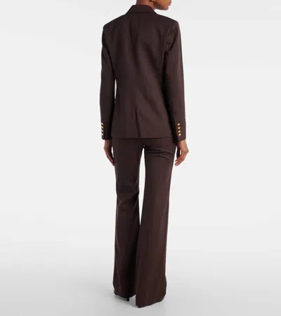 Nili Lotan Nelson Virgin Wool Blazer In Brown