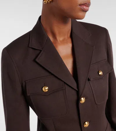Nili Lotan Nelson Virgin Wool Blazer In Brown