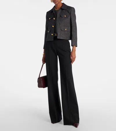 Nili Lotan Chamonix Cotton And Wool-blend Jacket In Gray