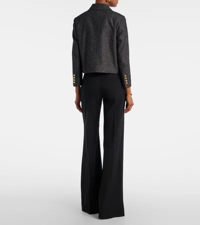 Nili Lotan Chamonix Cotton And Wool-blend Jacket In Gray