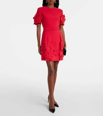 Leo Lin Aurelie Applique Mini Dress In Red