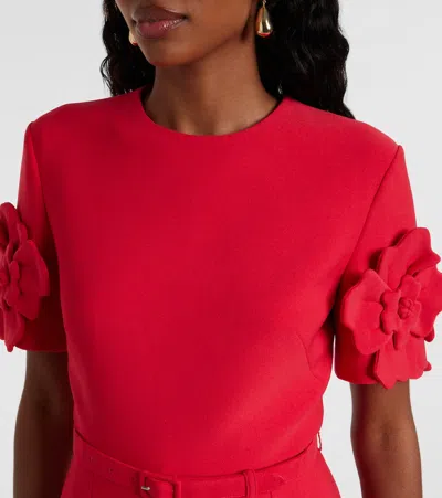 Leo Lin Aurelie Applique Mini Dress In Red