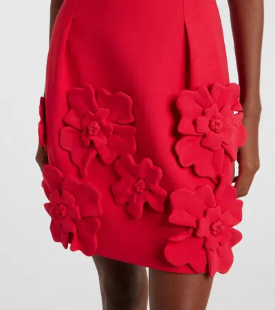 Leo Lin Aurelie Applique Mini Dress In Red