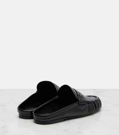 Saint Laurent Le Loafer 05 Leather Moccasin Loafer Mules In Black