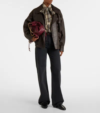 Saint Laurent Le Loafer 05 Leather Moccasin Loafer Mules In Black