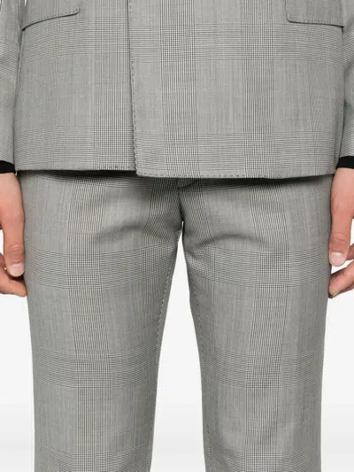 Reveres 1949 Double-breasted Checked-pattern Suit In Gray